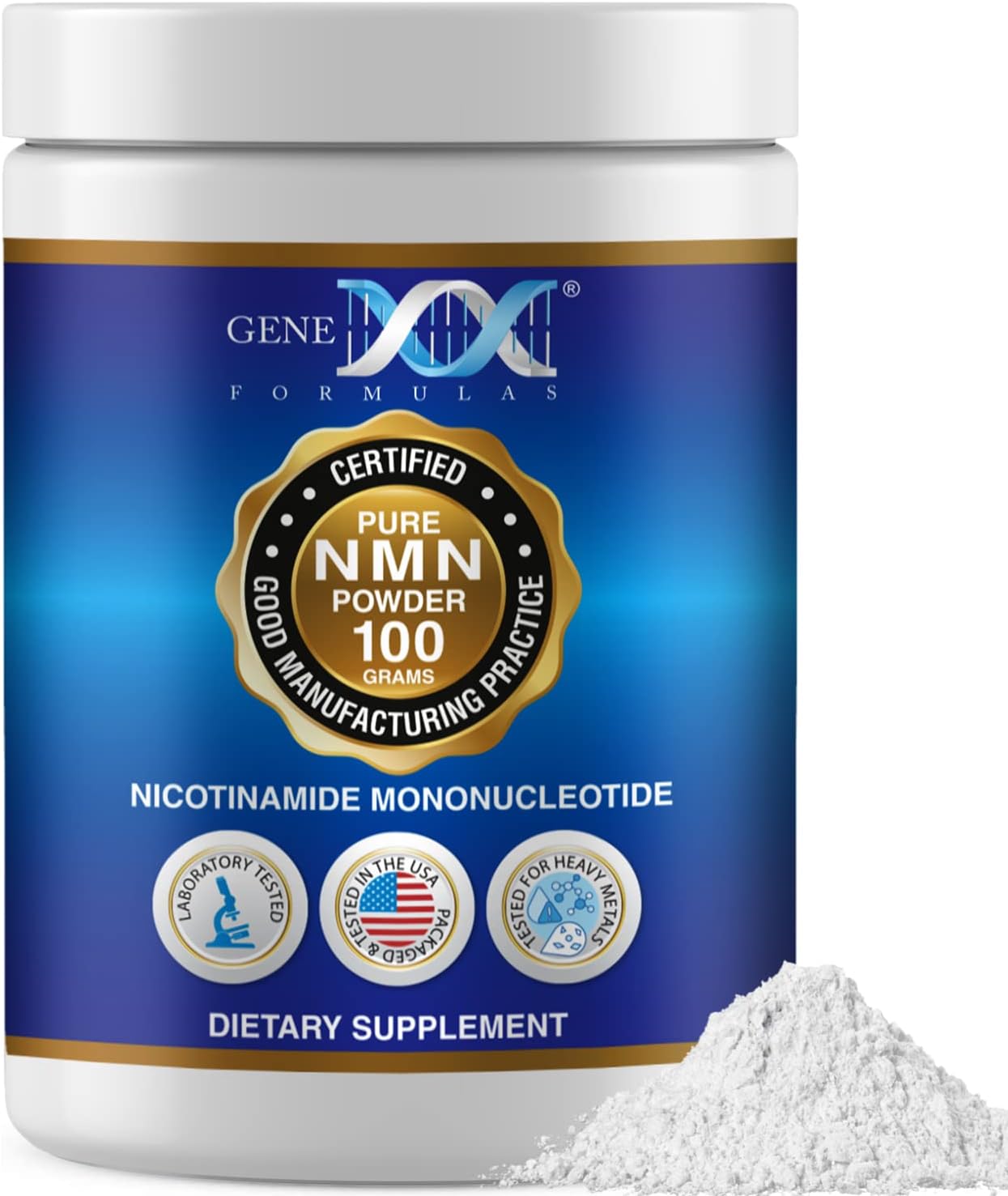 Genex Formulas - NMN Puro en Polvo 100g - Disolución Instantánea