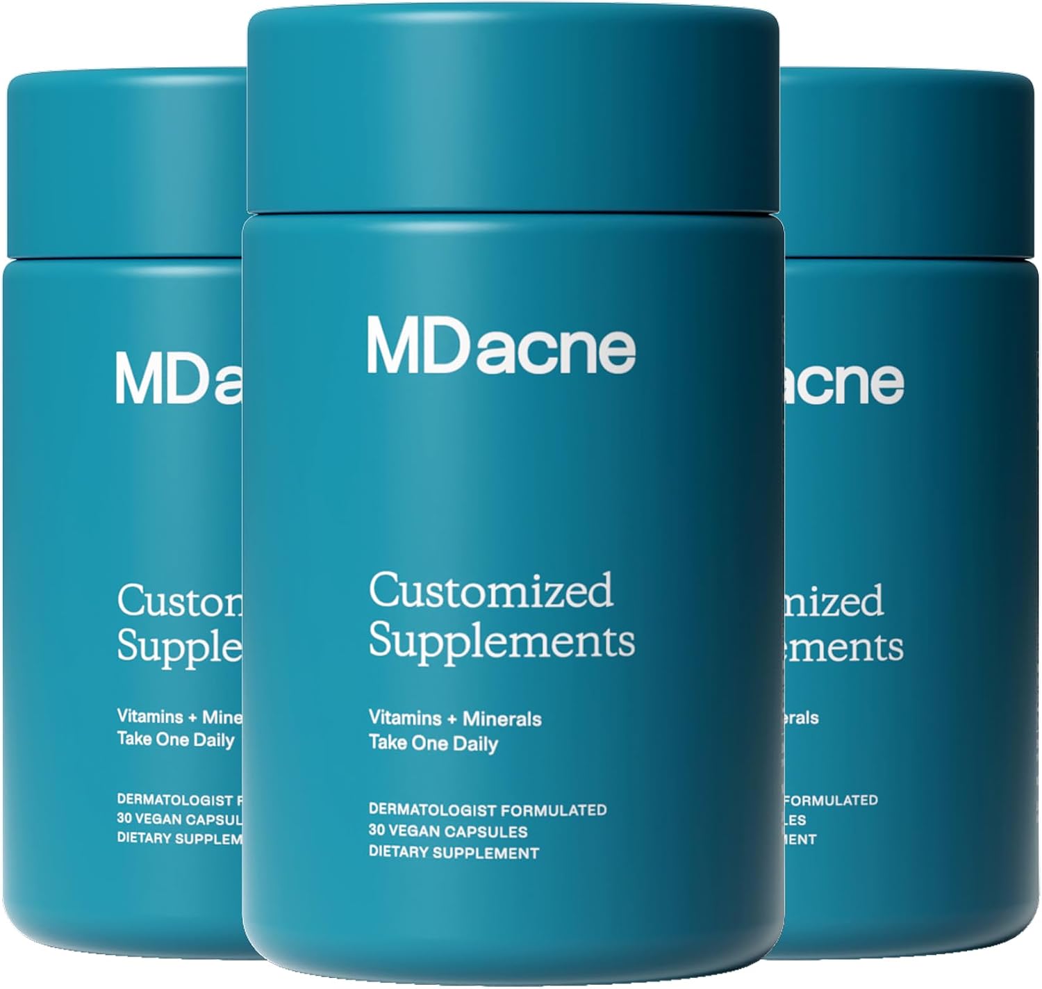 MDacne Vitaminas y Minerales para Piel Clara - 3 Paquetes (90 Cápsulas Veganas)