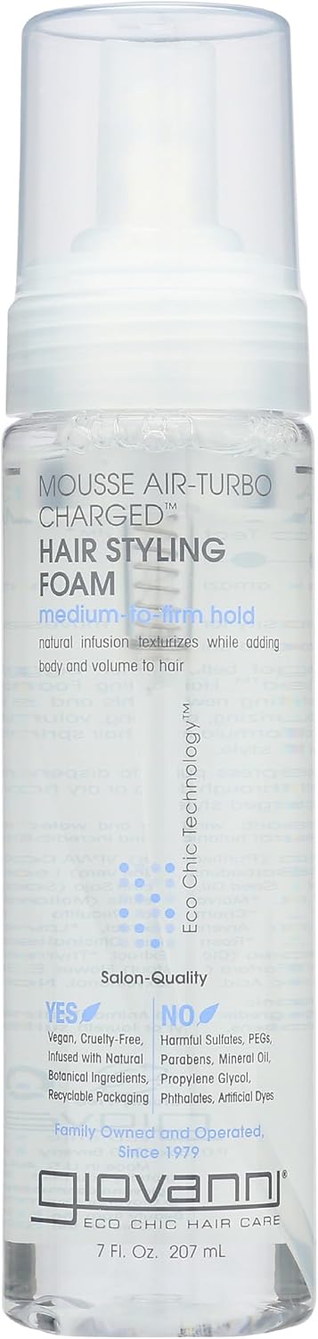 Giovanni Air Turbo Charged Mousse Capilar Natural - 200 ml (Pack de 6)