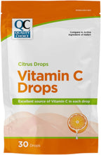 Quality Choice Vitamina C Gotas, Sabor Cítrico, 30 Pastillas