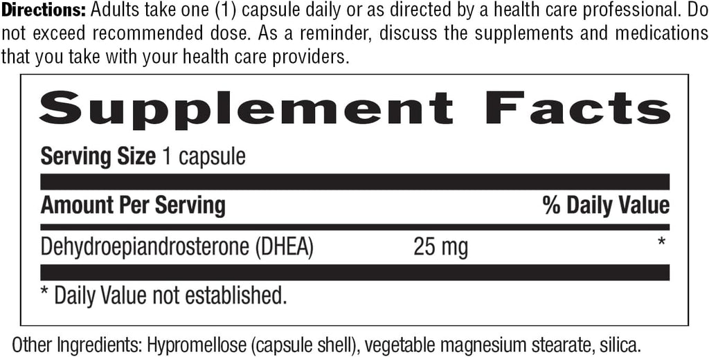 Country Life DHEA 25 mg, 90 Cápsulas Veganas