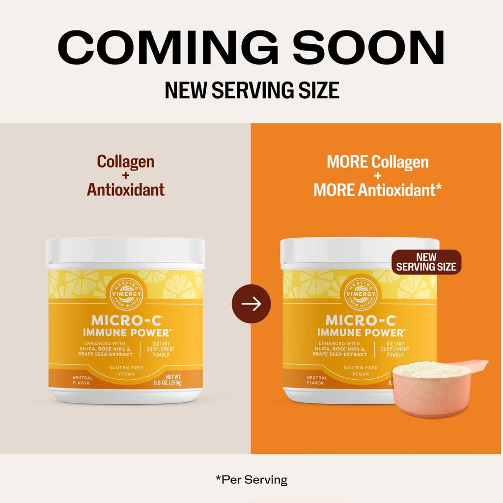 Vimergy Micro-C Immune Power - 250g - 69 Servicios - Polvo de Vitamina C con Silicio de Bambú y Bioflavonoides - Sin Gluten - Vegano - Kosher