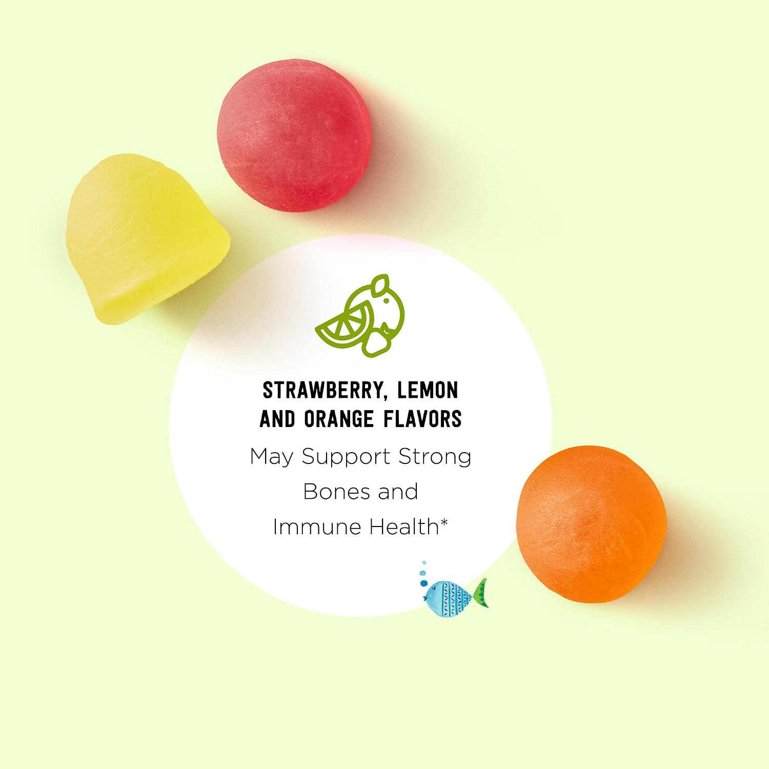 Mama Bear Gomitas Orgánicas de Vitamina D3 para Niños, 1000 UI, 80 unidades
