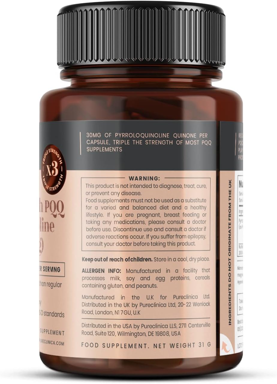 PQQ (Pirroloquinolina Quinona) 30mg - 60 Cápsulas Veganas