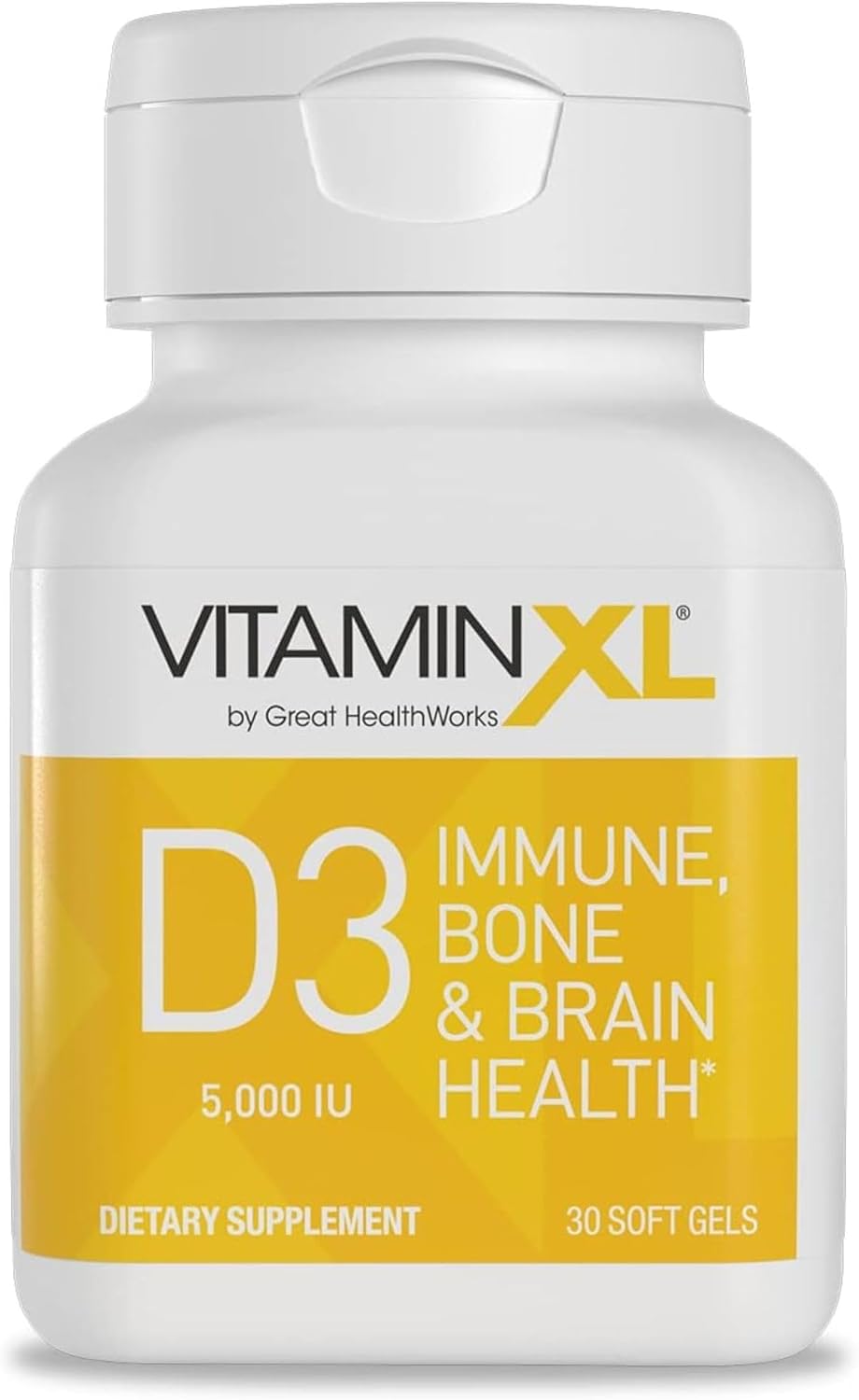 OmegaXL VitaminXL D3 - Vitamina D3 5000 IU (125 mcg) - 30 Cápsulas Blandas