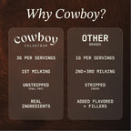 Cowboy - Calostro Bovino Entero de Primera Ordeña - Vainilla (40 porciones)