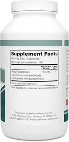 Wellness Resources Immune Plus - Cápsulas de Arabinogalactano (300 Cápsulas Vegetales)