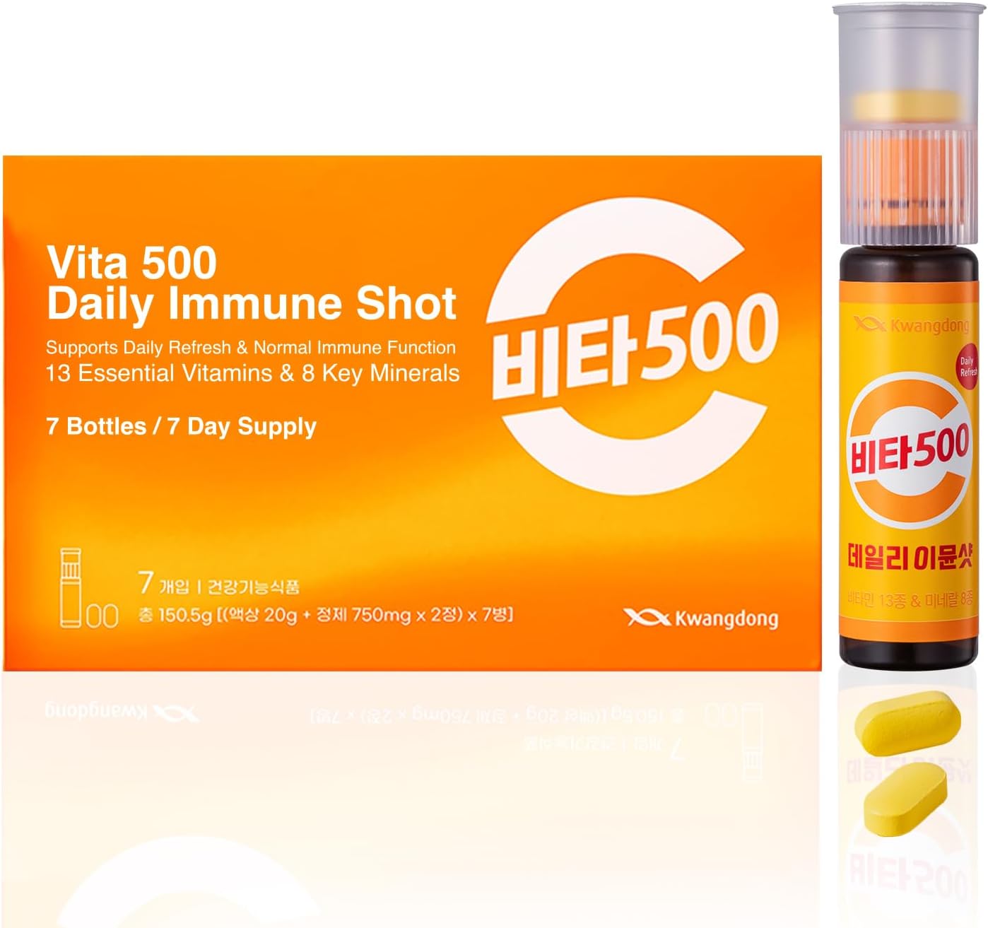 KWANGDONG Vita500 Daily Immune Support Shot - 7 Viales