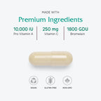 Vitanica Opti-Recovery - Complemento Alimenticio para Apoyo Pre y Post Cirugía, 60 Cápsulas Veganas
