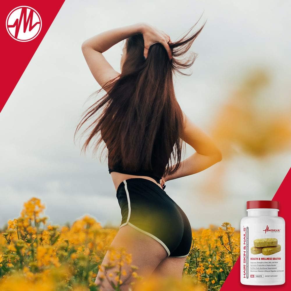 Metabolic Nutrition Hair Skin & Nails Maximum Potency Health and Wellness Solution 90 Tablets