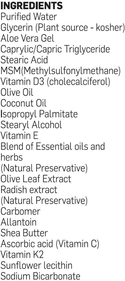 BIOLABS PRO Crema de Vitamina D3 15000 UI con K2 y Extracto de Hoja de Olivo - Máxima Potencia - Natural (85g) – Image 4