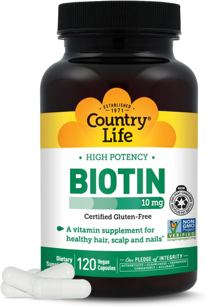 Country Life Biotina 10 mg (10000 mcg) - – El metabolismo energético normal. – Image 1