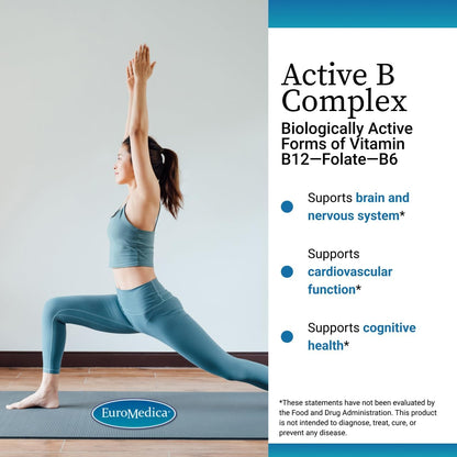 EuroMedica Active Bio-B Caps, 60 Count – Individuos con alto estrés físico o mental : las vitaminas B se agotan – Image 3