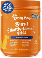 Zesty Paws Multivitamínico para Perros - 250 Comprimidos Masticables Sabor Pollo