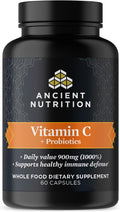 Ancient Nutrition Probióticos y Vitamina C - 30 Dosis
