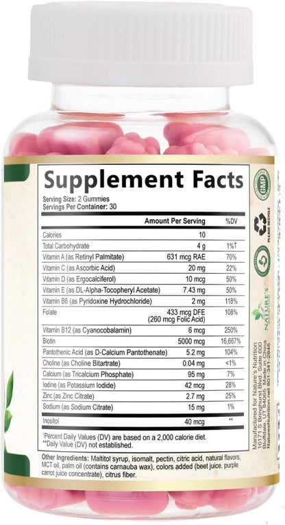 Gominolas de Biotina 5000 mcg con Vitaminas – Formato de gominolas fácil de tomar y con buen sabor. – Image 9