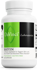DAVINCI Labs Biotina – Suplemento con Vitamina C y Calcio – 60 Cápsulas