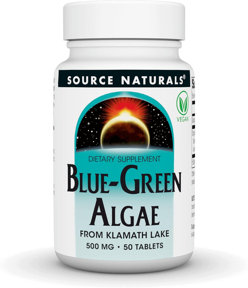Source Naturals Klamath Lake Blue-Green Algae - 500 mg - 50 Tablets