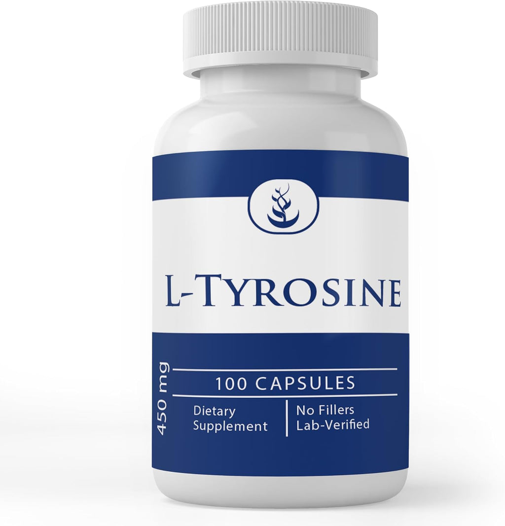 Pure Original Ingredients L-Tirosina (100 Cápsulas) - Siempre Puro, Sin Aditivos ni Rellenos, Verificado en Laboratorio