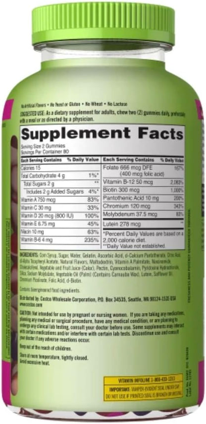 Kirkland Signature Multivitamínico en Gominolas para Adultos, 160 unidades – Image 3