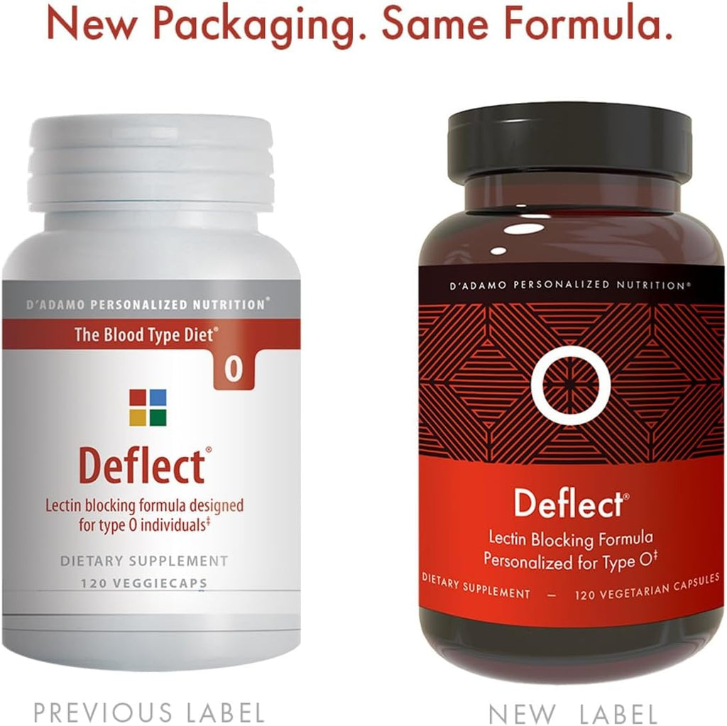 D'Adamo Personalized Nutrition Deflect Lectin Blocker (Tipo O) - 120 Cápsulas Vegetales