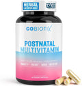 GOBIOTIX Vitaminas Postparto para Lactancia - Suplemento Postnatal con Moringa Orgánica, Vitaminas y Minerales para Madres Lactantes y el Bebé - No GMO, Vegano, 60 Cápsulas