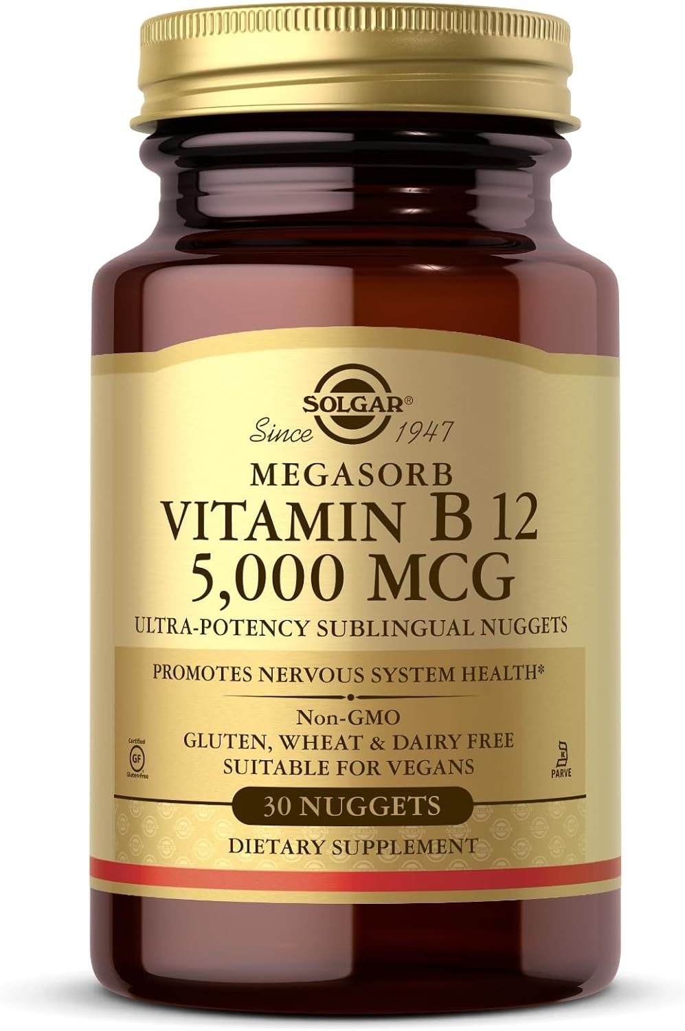 Solgar Vitamina B12 5000 mcg – 30 Nuggets Sublinguales – Vegano
