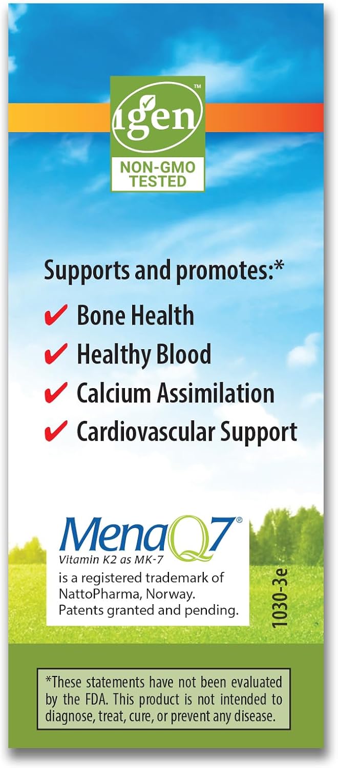 Carlson - Super Daily K2, 45 mcg Vitamina K2 Líquida, MK-7, Sin Sabor, 360 Gotas (10.16 ml)