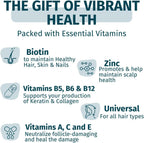 WEEM Gummies de Biotina Extra Strength para Cabello, Piel y Uñas - Vegano - 1 Unidad