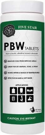 Five Star PBW Pastillas Limpiadoras - 10g (1 comprimido por galón) 40 unidades - Limpiador para fermentadores, garrafas y barriles