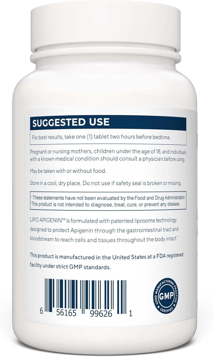 Renue By Science Apigenina Liposomal | 90 Cápsulas | 75 mg por ración | Alta Absorción | No OGM | Sin Alérgenos