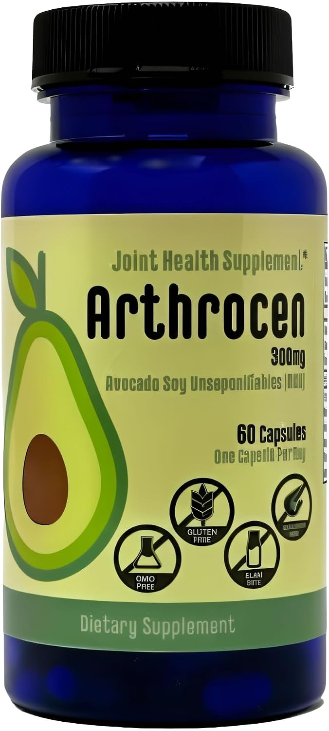 Arthrocen ASU Complemento para Articulaciones, 300mg Insaponificables de Aguacate y Soja, 60 Cápsulas