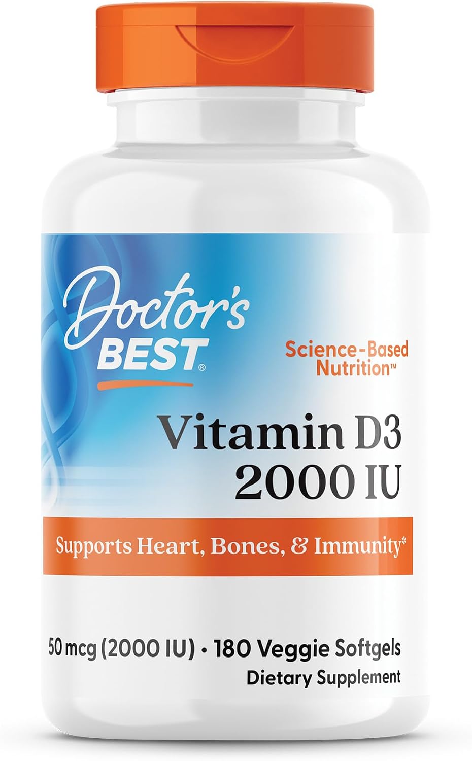 Doctor's Best Vitamina D3 2000 UI - 180 Cápsulas Blandas