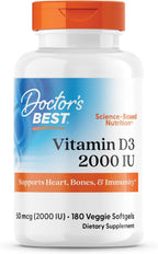 Doctor's Best Vitamina D3 2000 UI - 180 Cápsulas Blandas