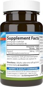 Carlson E-Gems, 400 UI (268 mg) de Vitamina E, 90 Cápsulas Blandas