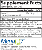 Carlson – Vitamina K2 MK-7 (Menaquinona), 180 mcg, Apoyo Óseo, 180 Cápsulas Blandas