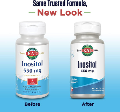 KAL Inositol en Polvo 550mg, 2oz (aprox. 102 porciones) – Image 2
