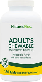 NaturesPlus Adult’s Chewable Multivitamínico Masticable Sabor Piña – 180 Comprimidos (Pack de 2)