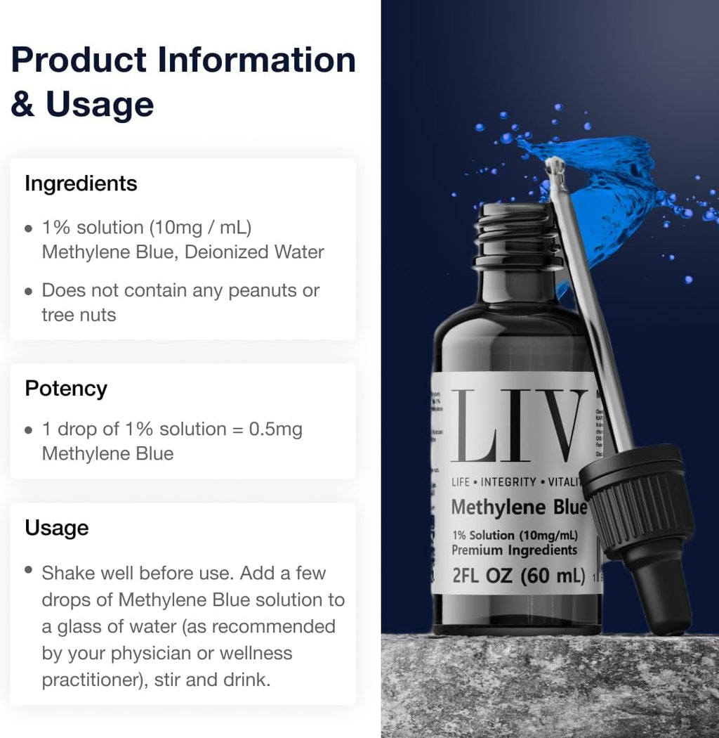 Azul de Metileno Líquido Grado Farmacéutico - 60 ml