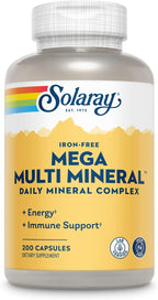 SOLARAY Mega Multi Mineral - Complejo Mineral Diario, 100 Cápsulas Vegetales