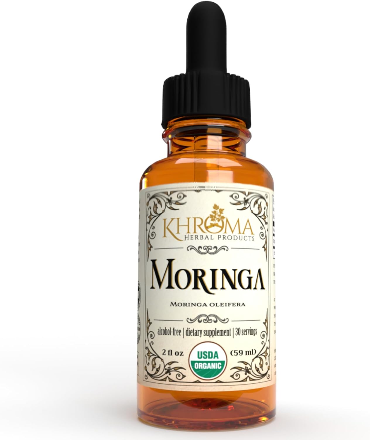 Organic Moringa - 2 oz Liquid in a Glass Bottle - 30 Servings