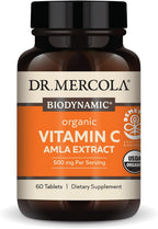 Dr. Mercola Vitamina C Orgánica Biodinámica con Amla, 500 mg, 60 Comprimidos
