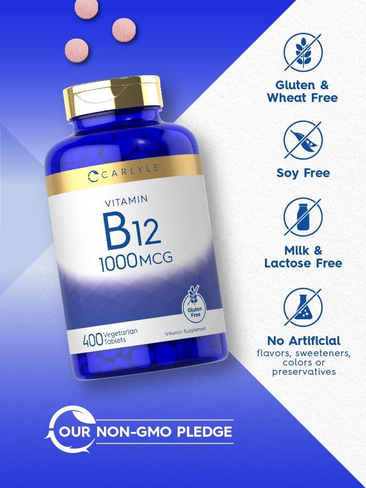 Carlyle Vitamina B12 1000 mcg - 400 Comprimidos Vegetarianos