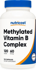 Nutricost Methylated Vitamin B Complex 120 Cápsulas - (60 Servicios) Sin Gluten
