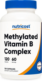 Nutricost Methylated Vitamin B Complex 120 Cápsulas - (60 Servicios) Sin Gluten
