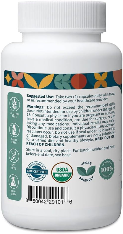 Pattern Wellness Moringa Oleifera Orgánica - 60 Cápsulas - Suplemento de Hoja Entera - Vegano, No OGM – Image 2