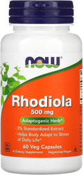 NOW Foods Rhodiola 500 mg Extracto Estandarizado 60 Cápsulas