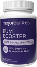 Major Curves Bum Booster Pills – Cápsulas para Aumento de Glúteos y Caderas, Alternativa Natural al BBL con Fenogreco y Ñame Silvestre