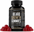 Unsocial Club Gominolas para el Crecimiento de Barba 90 ct | 10,000 mcg Biotina | Vitamina B7 | Vegano, Kosher y Sin Gluten | Sabor Fresa Natural