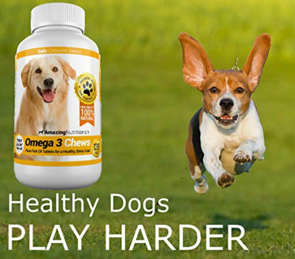 Combo Omega-3 y Cúrcuma para Perros - 120 Chucherías Sabrosas x 2
